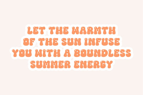 Summer Energy - Retro Groovy Font Font Masyafi Studio 