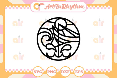 Summer Fishing Line Art Logo Svg SVG Artinrhythm shop 