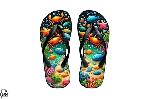 Summer Flip Flops PNG Clipart Bundle Printable File Sublimation Creativedesigntee 