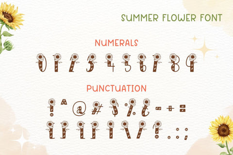 Summer Flower - Display font Font AnningArts Design 