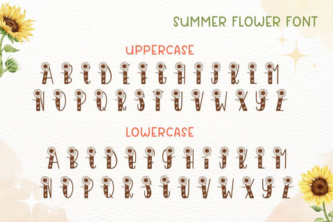 Summer Flower - Display font Font AnningArts Design 