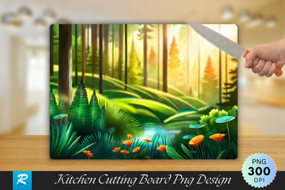 Summer Forest Cutting Board Sublimation Regulrcrative 