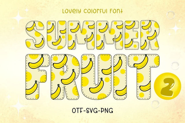 Summer Fruit 2 - Color Font Font AnningArts Design 