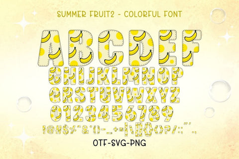 Summer Fruit 2 - Color Font Font AnningArts Design 