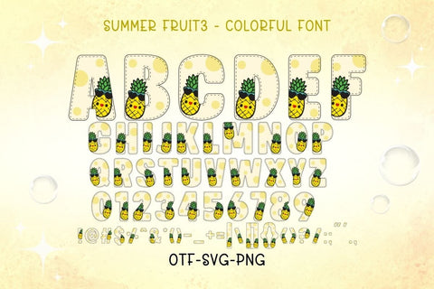 Summer Fruit 3 - Color Font Font AnningArts Design 