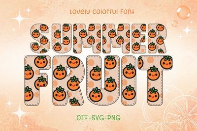 Summer Fruit - Color Font Font AnningArts Design 