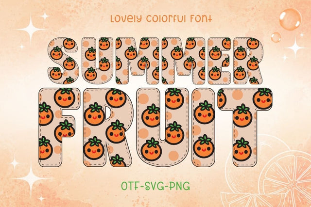Summer Fruit - Color Font Font AnningArts Design 