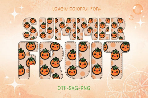 Summer Fruit - Color Font Font AnningArts Design 