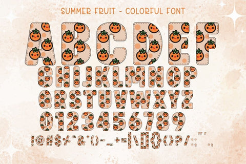 Summer Fruit - Color Font Font AnningArts Design 