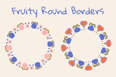 Summer Fruit Frames PNG Clipart Sublimation Rin Green 