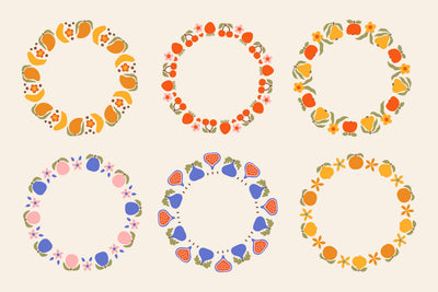Summer Fruit Frames PNG Clipart Sublimation Rin Green 