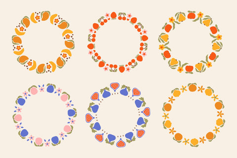 Summer Fruit Frames PNG Clipart Sublimation Rin Green 