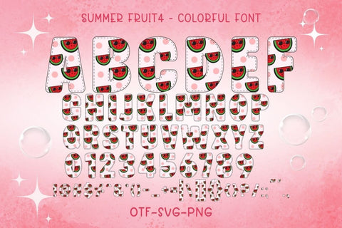 Summer Fruit4 - color font Font AnningArts Design 