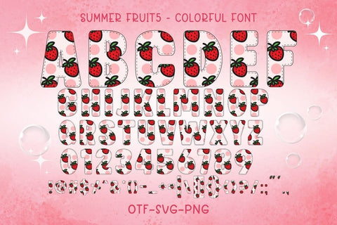 Summer Fruit5 - Color Font Font AnningArts Design 