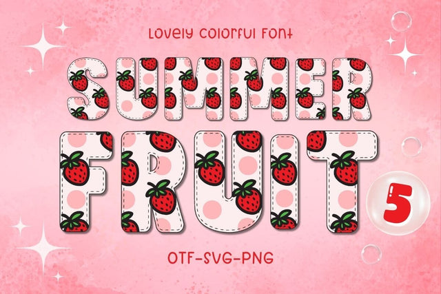 Summer Fruit5 - Color Font Font AnningArts Design 