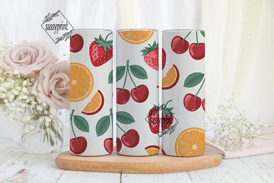 Summer Fruits 20oz Tumbler Wrap Sublimation sassyprint 