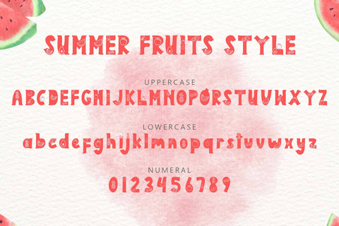 Summer Fruits Style Font Prasetya Letter 