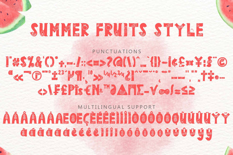 Summer Fruits Style Font Prasetya Letter 
