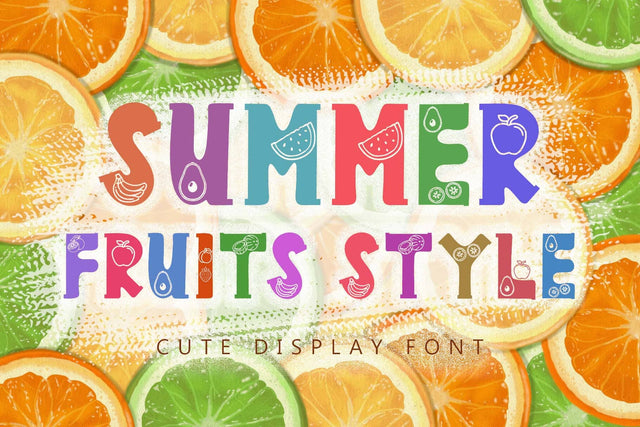 Summer Fruits Style Font Prasetya Letter 