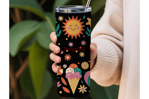 Summer Fun 20oz Tumbler Wrap Sublimation DesignSVG 