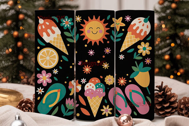 Summer Fun 20oz Tumbler Wrap Sublimation DesignSVG 