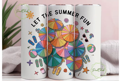 Summer Fun Beach Tumbler Wrap Sublimation PixelChick 