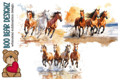 Summer Fun Horse Clipart Sublimation Boo Bear Designz 