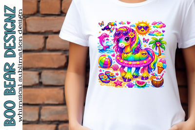 Summer Fun Pony Clipart Sublimation Boo Bear Designz 