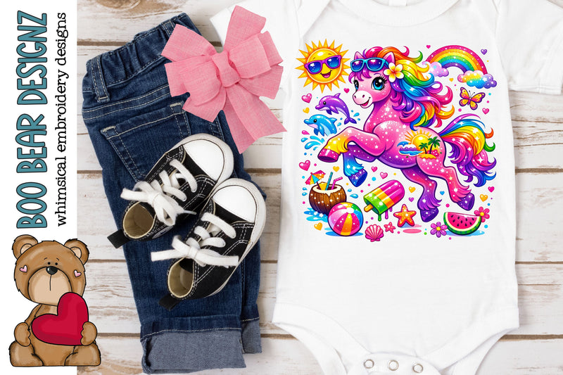 Summer Fun Pony Clipart Sublimation Boo Bear Designz 