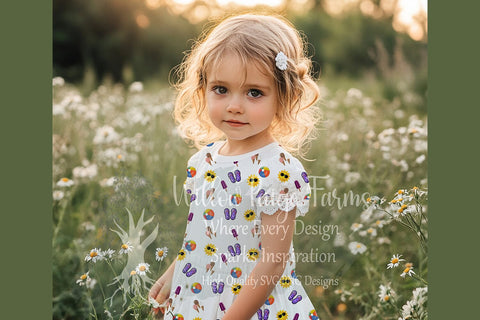 Summer Fun Seamless Pattern | Beach and summer design for sublimation or scrapbooking | hand drawn designs of sun, flip flops, ETC Sublimation Willow Paige Farms 