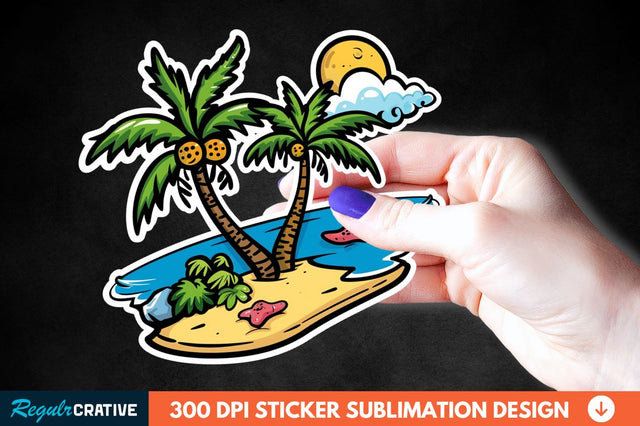 Summer Funny Beach Sticker Clipart Sublimation Regulrcrative 