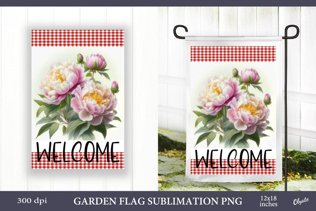 Summer Garden Flag PNG. Beach Garden Flag PNG Sublimation Olga Terlyanskaya 