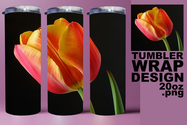 Summer Garden Party Tumbler Wrap - Realistic Sublimation afrosvg 