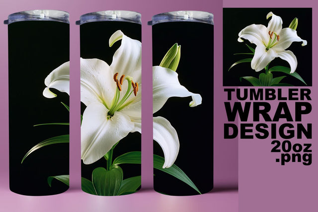 Summer Garden Symphony Tumbler Wrap - Realistic Sublimation afrosvg 