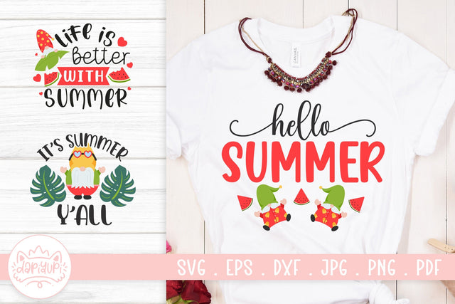 Summer Gnome SVG Cut File SVG dapiyupi store 
