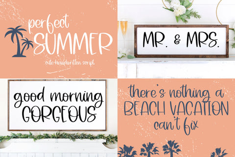 Summer Handwritten Font Bundle for Cricut, Cursive Handwriting Fonts Font Designing Digitals 