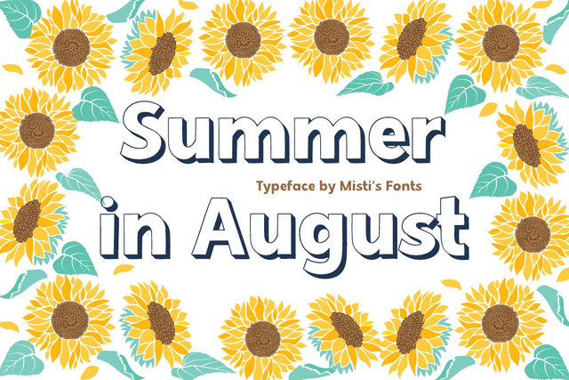 Summer in August Font Misti's Fonts 