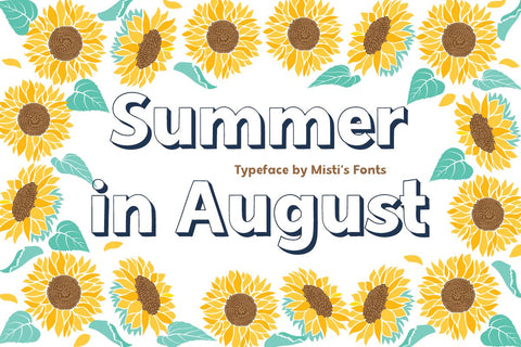 Summer in August Font Misti's Fonts 