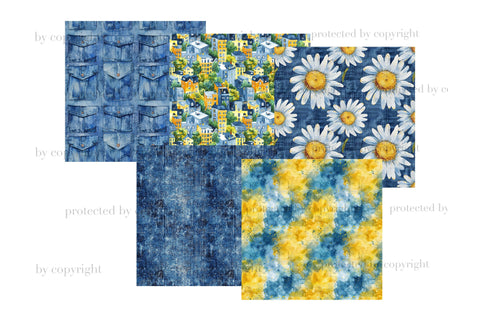 Summer In City Digital Paper | Travel Pattern Digital Pattern GlamArtZhanna 