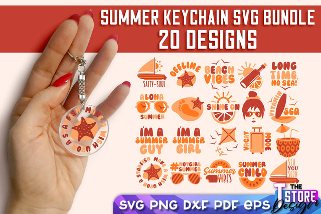 Summer Keychain SVG Design | Sea & Ocean SVG Quotes | Quotes Design SVG The T Store Design 