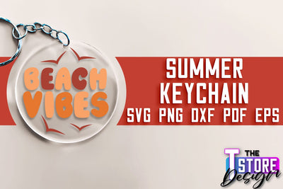 Summer Keychain SVG Design | Sea & Ocean SVG Quotes | Quotes Design SVG The T Store Design 