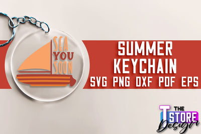 Summer Keychain SVG Design | Sea & Ocean SVG Quotes | Quotes Design SVG The T Store Design 
