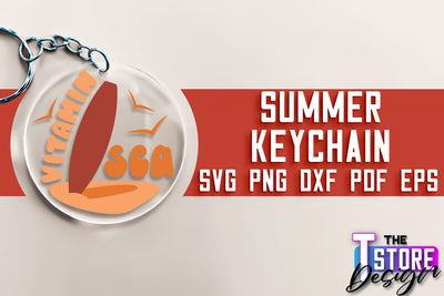 Summer Keychain SVG Design | Sea & Ocean SVG Quotes | Quotes Design SVG The T Store Design 