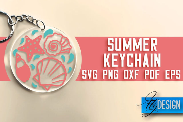 Summer Keychain SVG | Happy Quotes SVG | SVG File SVG Fly Design 