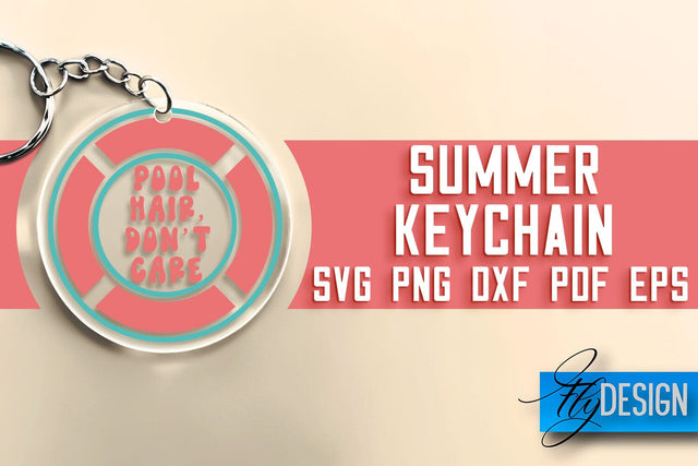 Summer Keychain SVG | Happy Quotes SVG | SVG File SVG Fly Design 