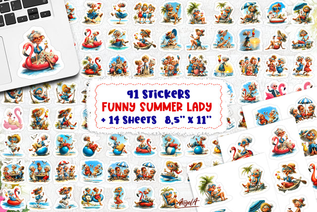 summer lady stickers bundle.jpg