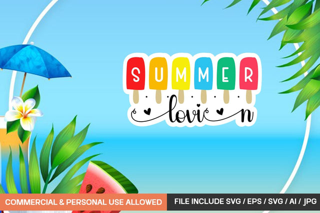 Summer Lovin Sticker Design SVG designmaster24 