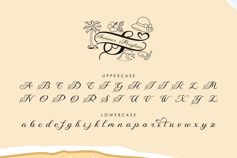 Summer Meylina Monogram Font Prasetya Letter 