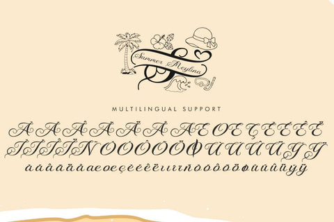 Summer Meylina Monogram Font Prasetya Letter 