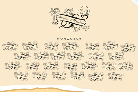 Summer Meylina Monogram Font Prasetya Letter 